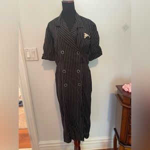 Early 90’s Liz Claiborne faux blazer pinstripe dress